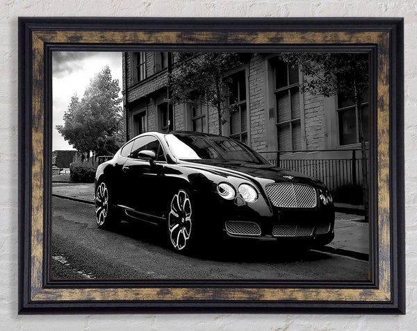 Bentley Black And White Framed Print