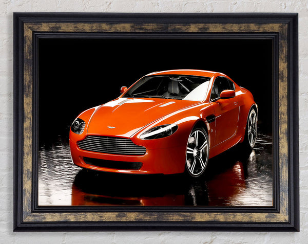 Aston Martin Orange Framed Print