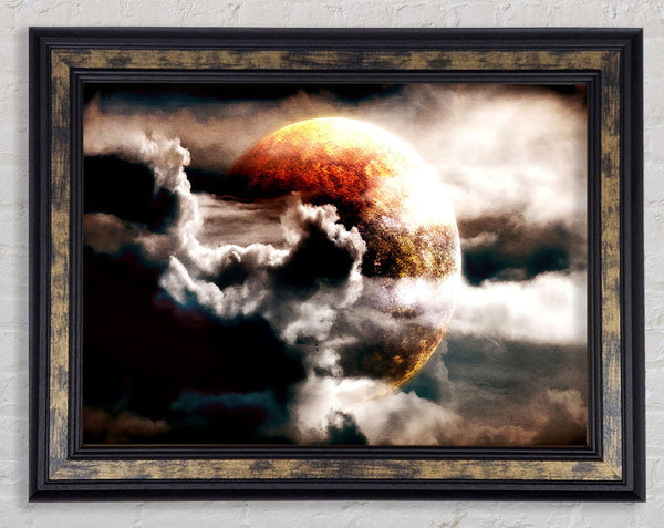 Planet In The Clouds Framed Print
