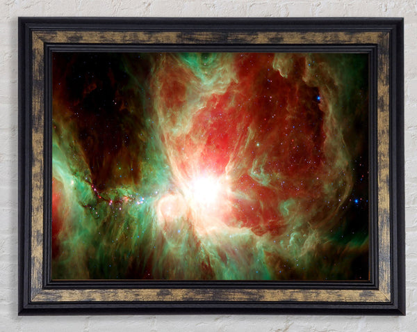 Space Gas Rainbow Framed Print