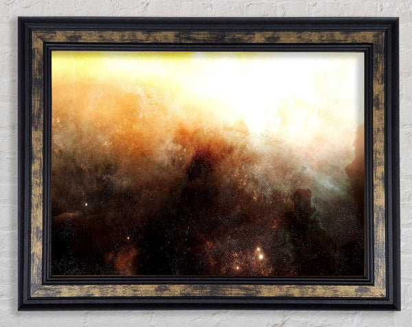 Golden Nebula Framed Print
