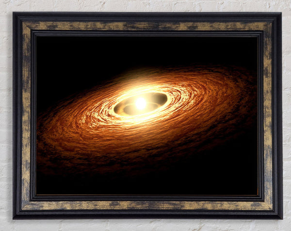Golden Ring Galaxy Framed Print