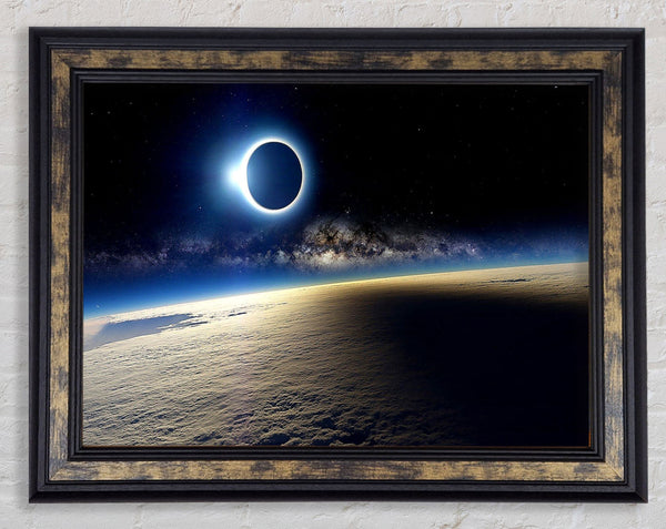 Solar Eclipse From Space Framed Print