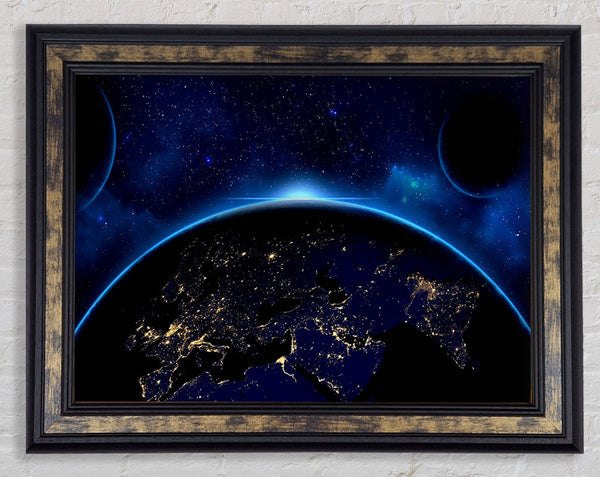 Blue Space Framed Print