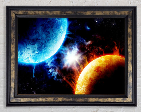 Hot And Cold Galaxies Framed Print