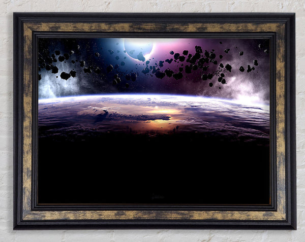 Asteroids Eclipse Framed Print