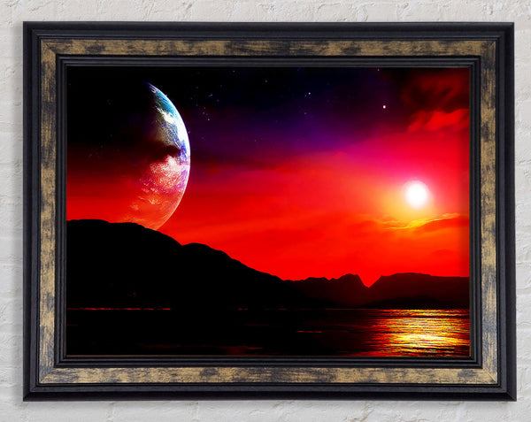Aliens Planet Framed Print