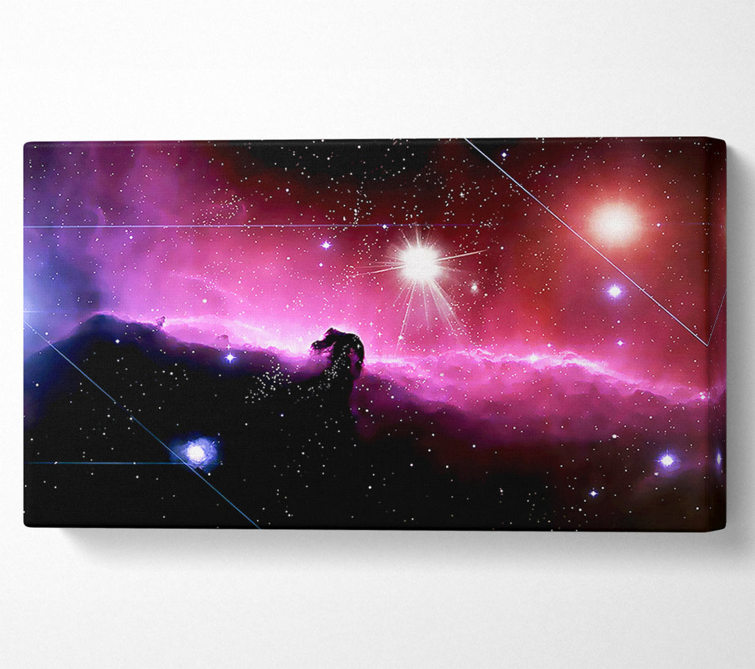  A Canvas Print of Horsehead Nebula With Shooting Stars Canvas Art