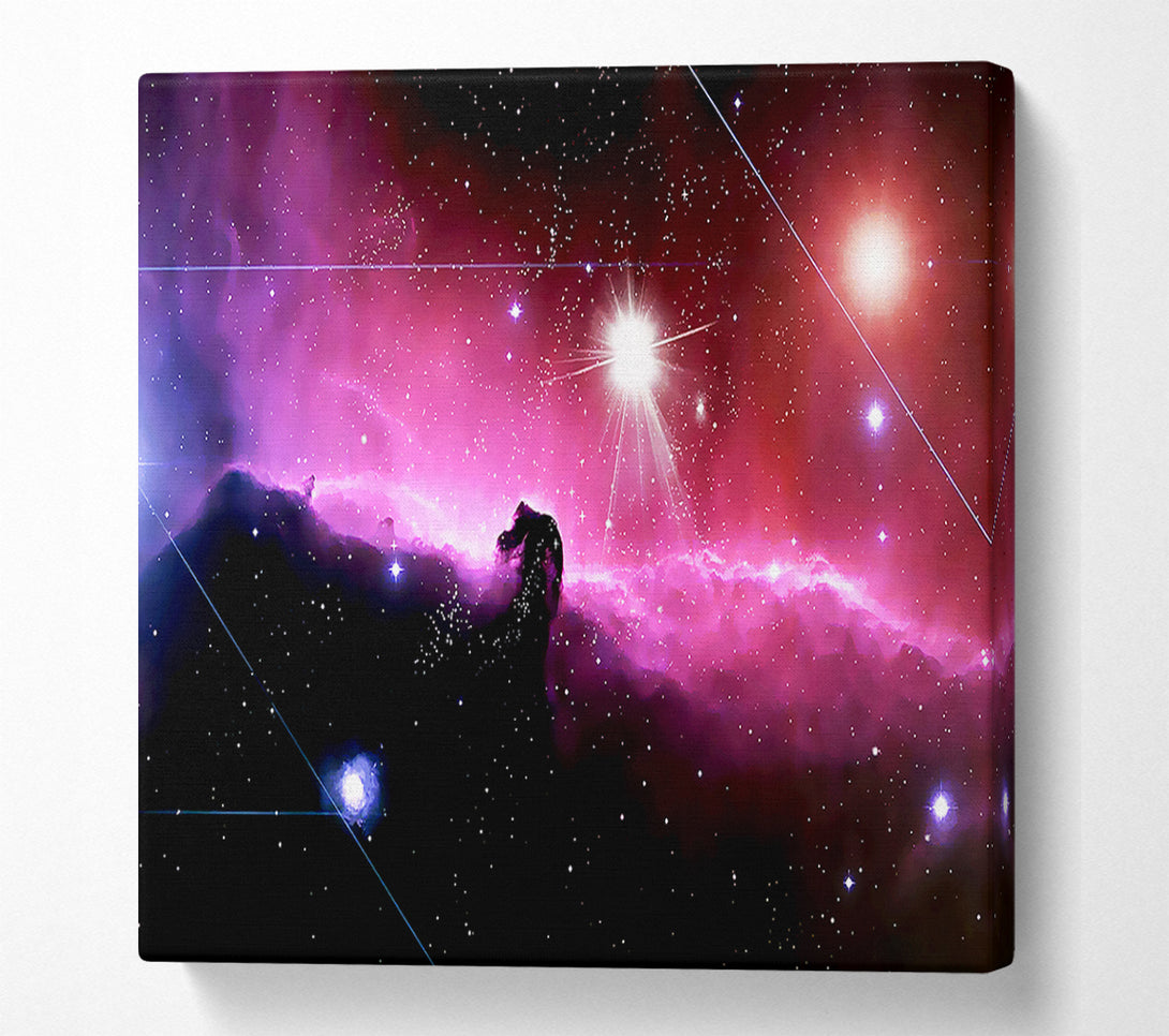  A Canvas Print of Horsehead Nebula With Shooting Stars Canvas Art