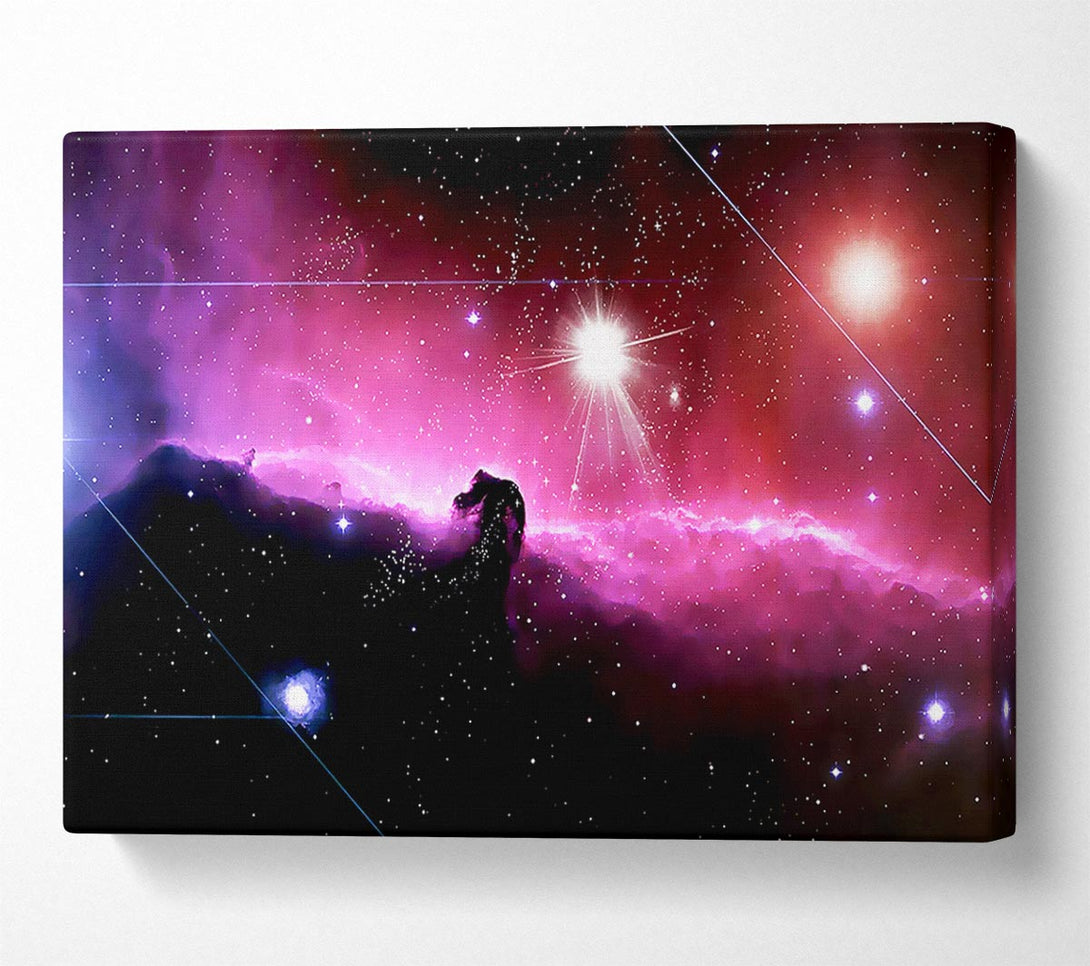  A Canvas Print of Horsehead Nebula With Shooting Stars Canvas Art