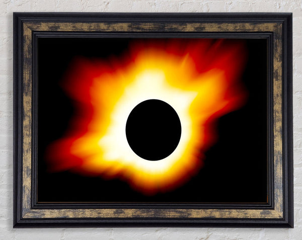 Blazing Sun Behind The Eclipse Framed Print