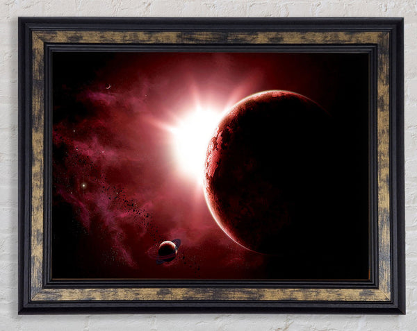 Eclipse Of The Red Planet Framed Print