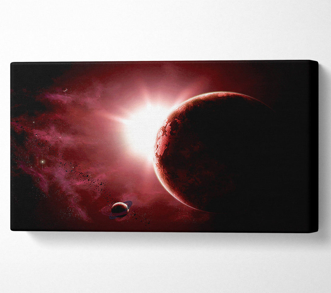  A Canvas Print of Eclipse Of The Red Planet Canvas Art