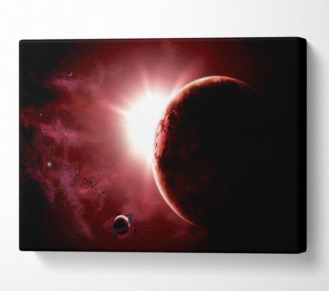  A Canvas Print of Eclipse Of The Red Planet Canvas Art