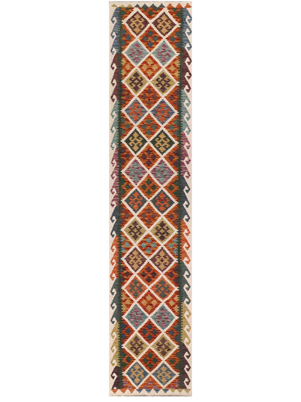 Maimana Afghanistan Kilim Runner - 385 x 81 cm