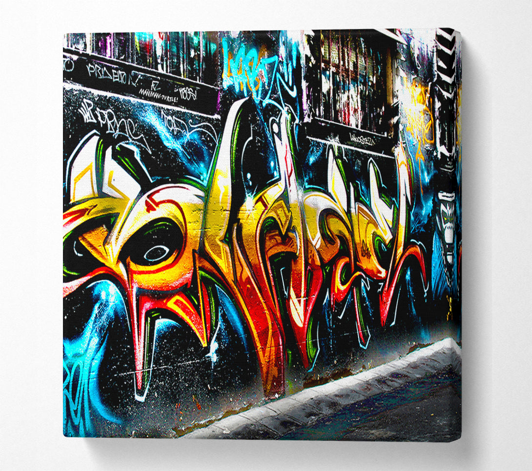  A Canvas Print of Graffiti Abstract Art Canvas Art