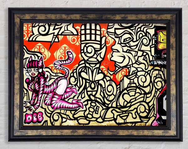Graffiti Pink Cat