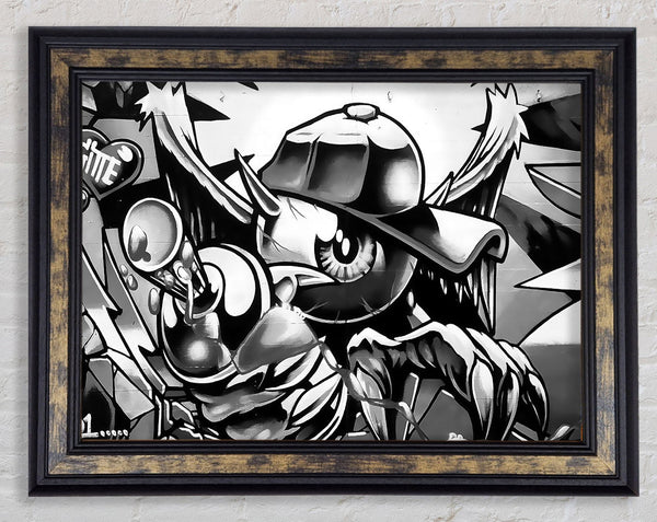Spray Can Kid Framed Print
