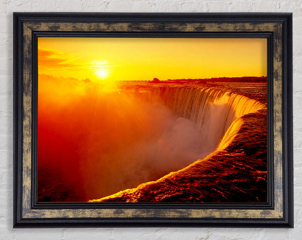 Sunsets Over Niagara Falls Framed Print