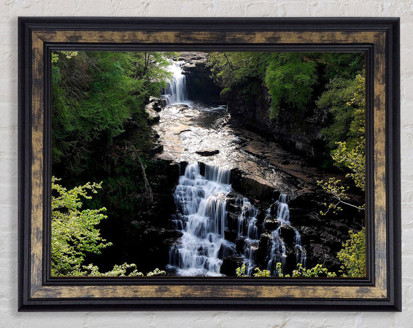 Falls Of Clyde River Clyde New Lanark South Lanarkshire Scotland Framed Print