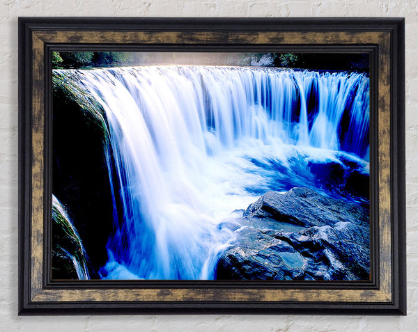 Rainbow Over Waterfall Framed Print