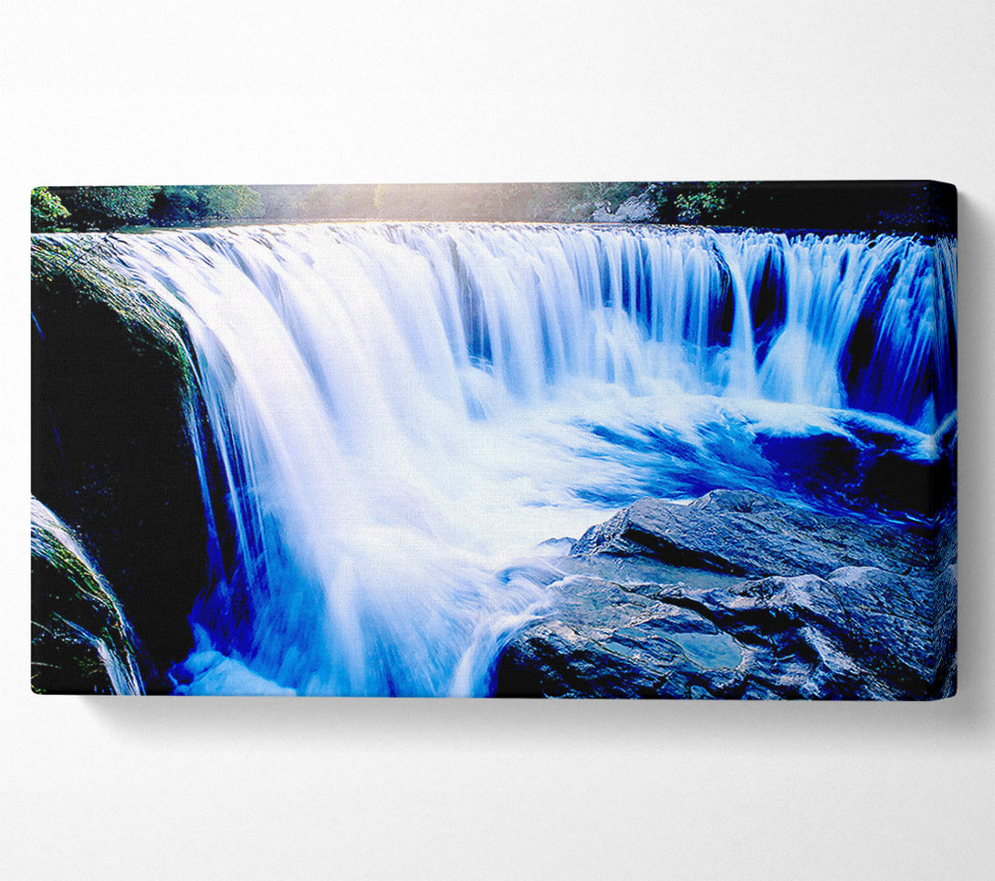  A Canvas Print of Rainbow Over Waterfall Canvas Print