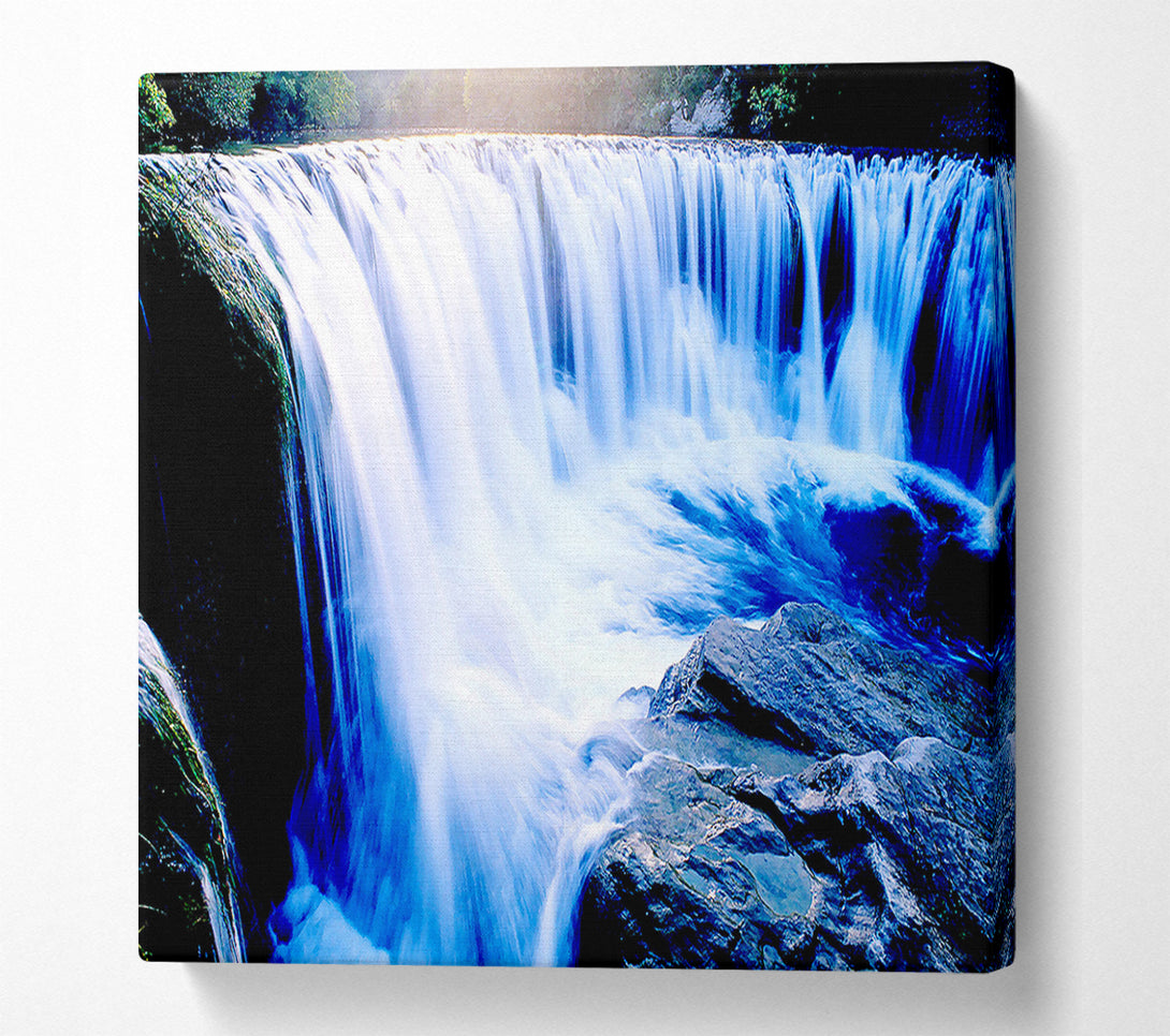  A Canvas Print of Rainbow Over Waterfall Canvas Print