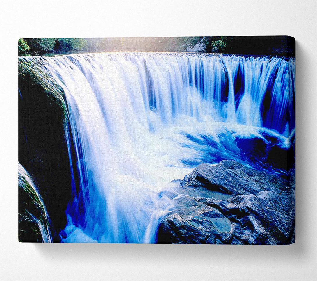  A Canvas Print of Rainbow Over Waterfall Canvas Print