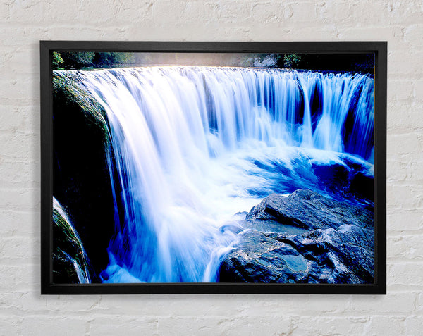 Rainbow Over Waterfall Framed Print