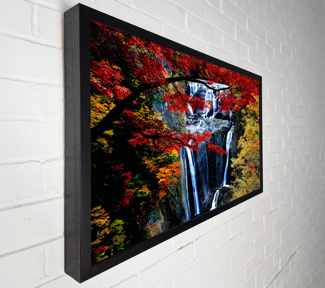  A Canvas Print of Waterfall Autumn Canvas Art