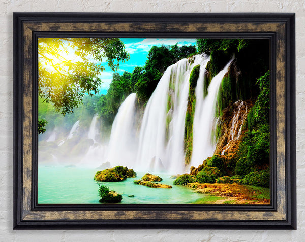 Magical Waterfall Framed Print