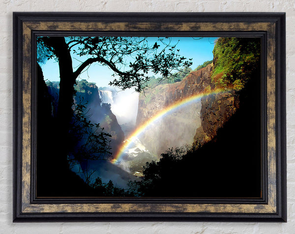 Rainbow Waterfall Framed Print