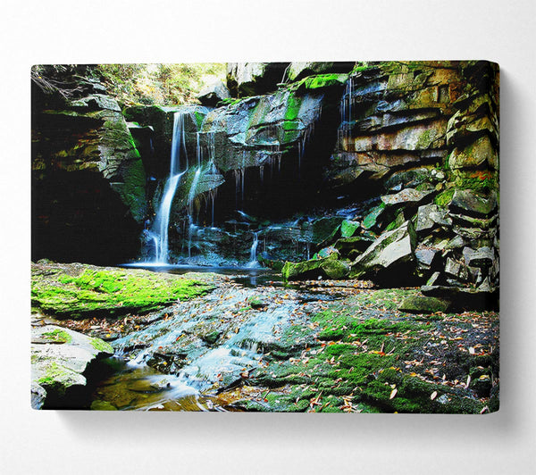  A Canvas Print of Rocky Waterfall Spill Canvas Art