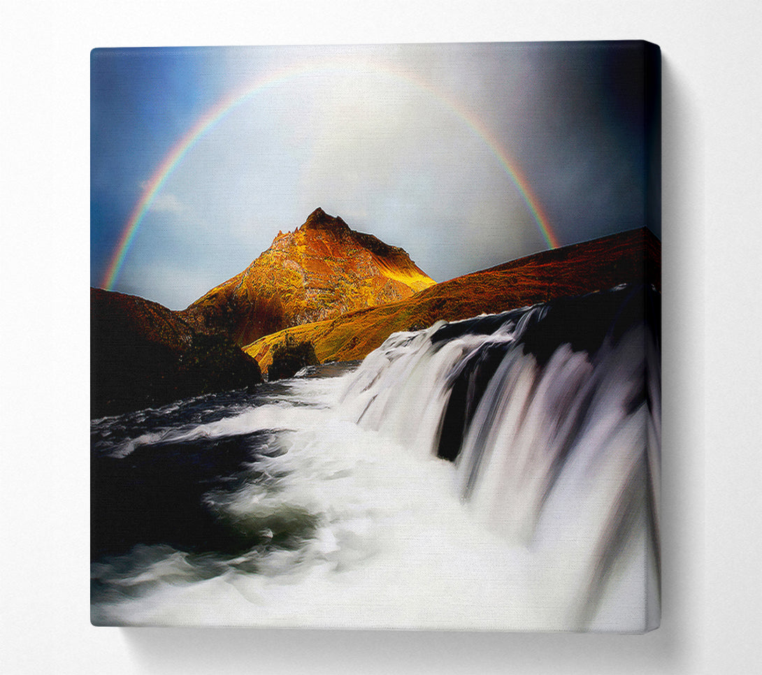  A Canvas Print of Rainbow Mountain Falls Canvas Wall Art