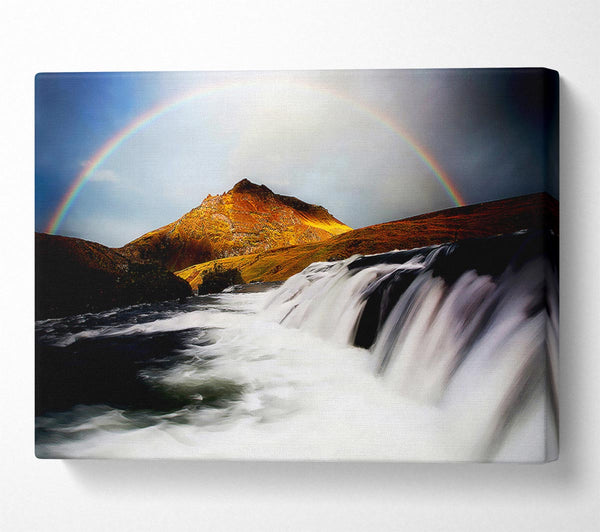  A Canvas Print of Rainbow Mountain Falls Canvas Wall Art