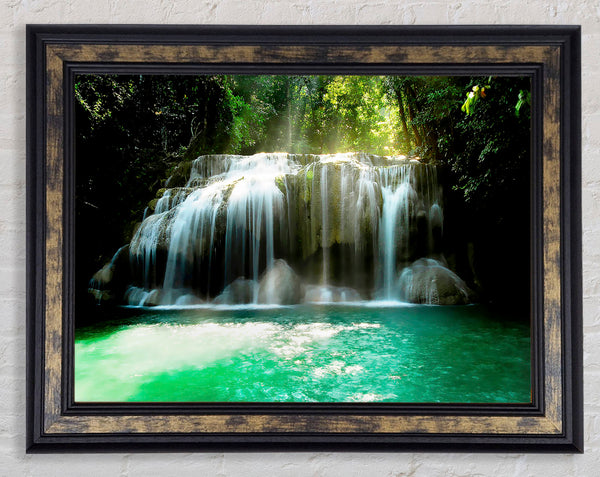 Waterfall Paradise Clear Waters Framed Print