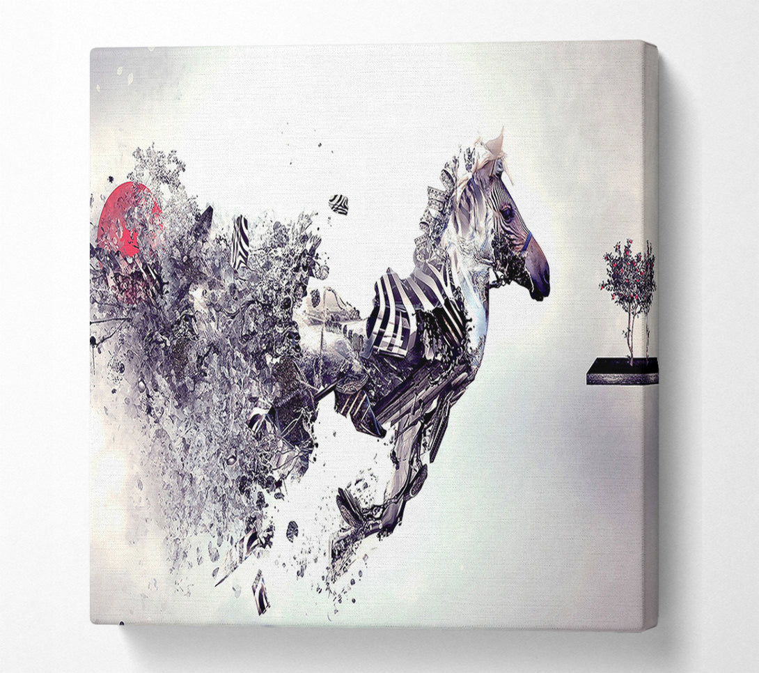  A Canvas Print of Abstract Zebra Canvas Print