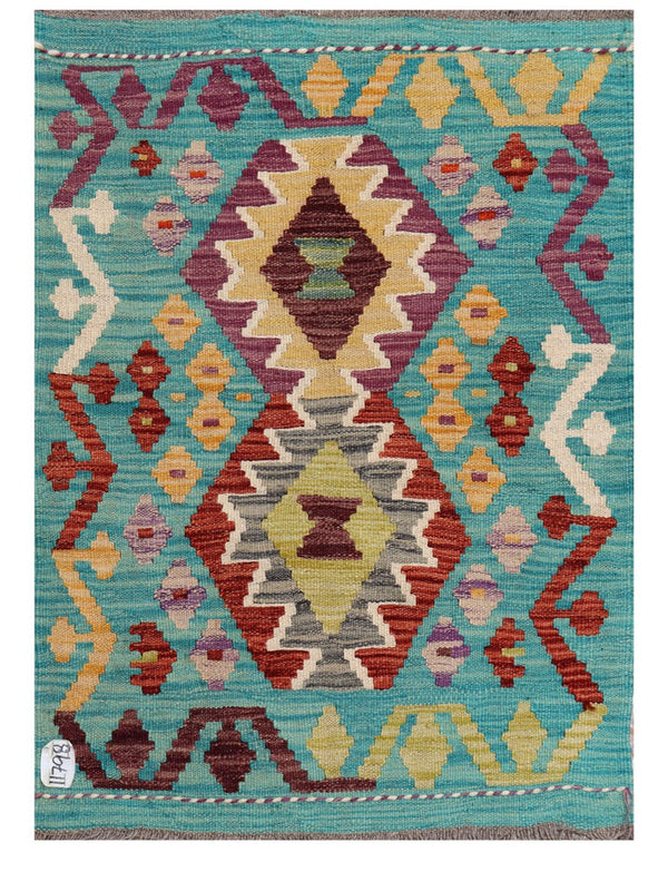 Maimana Afghanistan Kilim Rug - 86 x 65 cm