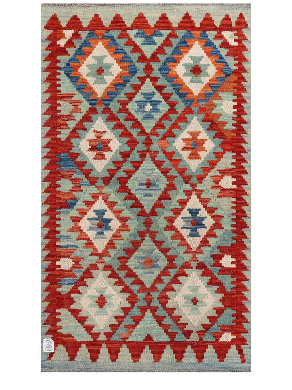 Maimana Afghanistan Kilim Rug - 122 x 72 cm