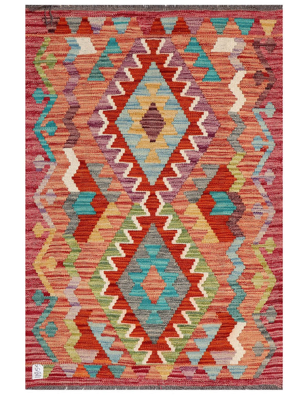 Maimana Afghanistan Kilim Rug - 122 x 85 cm