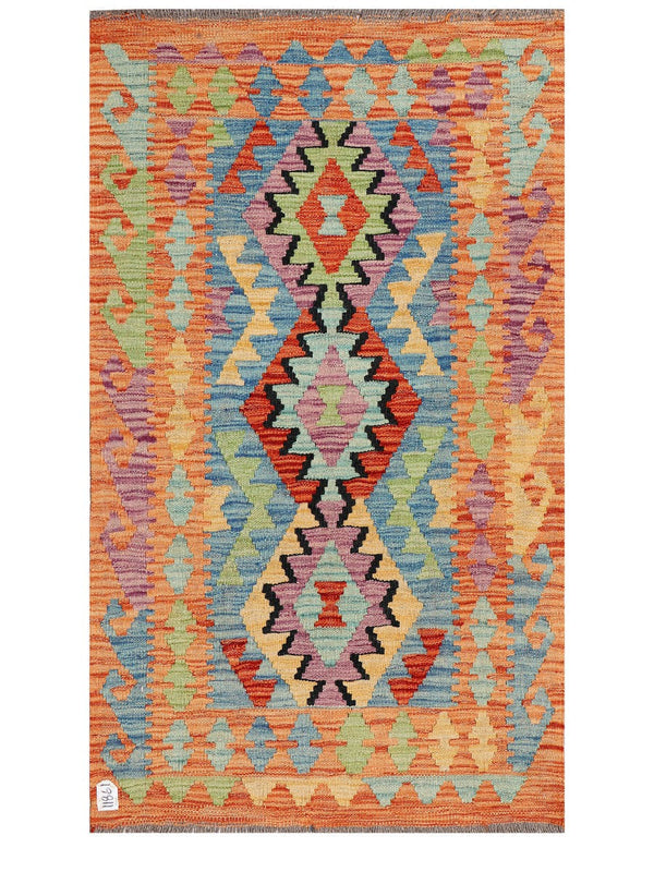 Maimana Afghanistan Kilim Rug - 132 x 79 cm