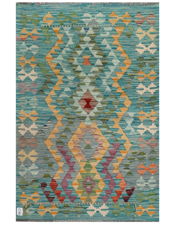 Maimana Afghanistan Kilim Rug - 134 x 91 cm