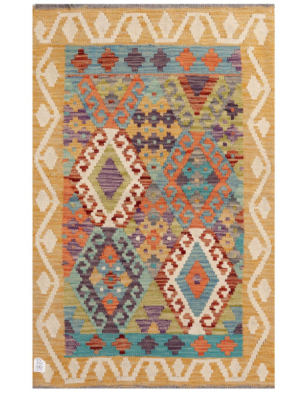 Maimana Afghanistan Kilim Rug - 119 x 78 cm