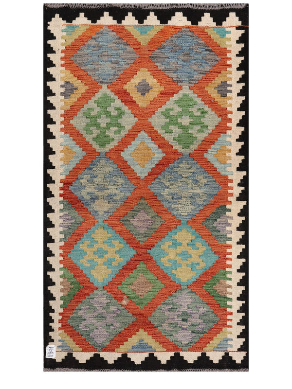 Maimana Afghanistan Kilim Rug - 132 x 77 cm