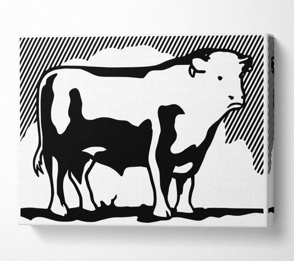  A Canvas Print of Cow B n W Canvas Print