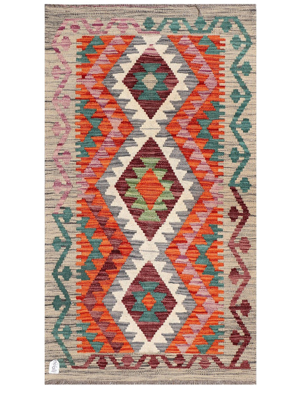 Maimana Afghanistan Kilim Rug - 135 x 78 cm