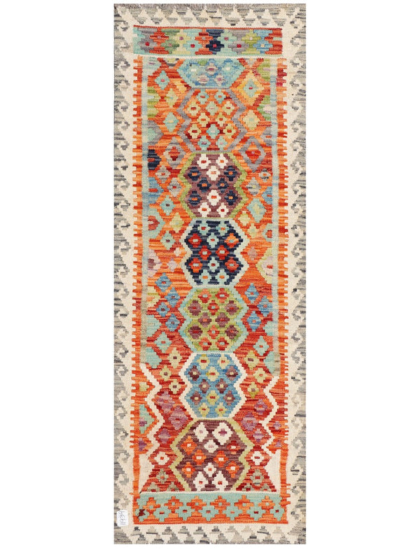 Maimana Afghanistan Kilim Rug - 178 x65 cm