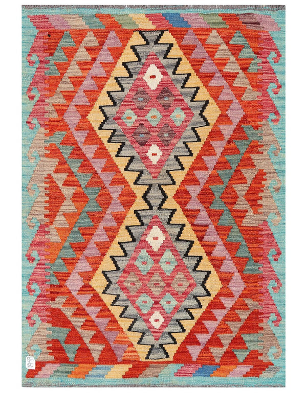Maimana Afghanistan Kilim Rug - 143 x102 cm