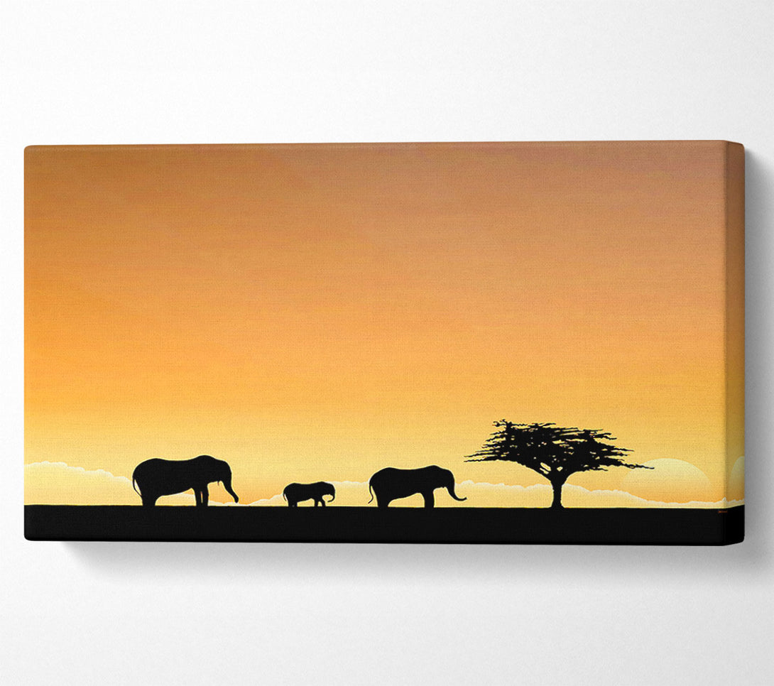  A Canvas Print of Elephant Paradise Canvas Wall Art