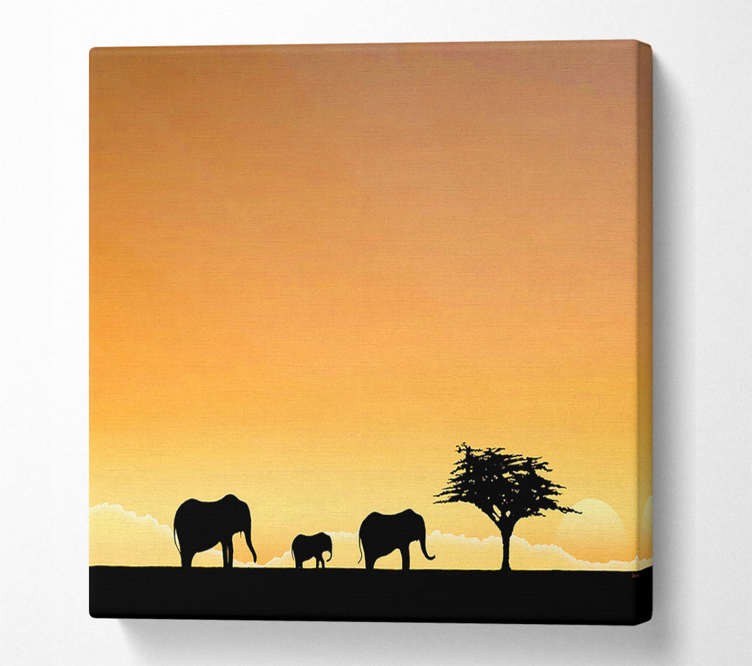  A Canvas Print of Elephant Paradise Canvas Wall Art